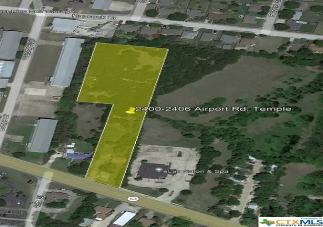 Photo 3 of Land for sale at 2400-2406 Airport Rd, Temple, TX 76504 | MLS# 516534 | Listing updated on 2025-12-31