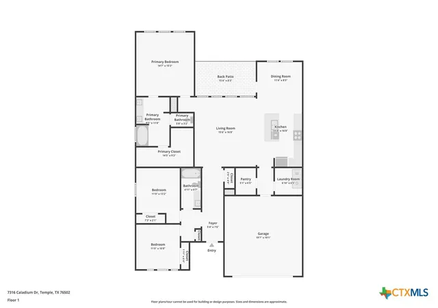 Photo 3 of Single family home for sale at 7316 Caladium Dr, Temple, TX 76502 | MLS# 614192 | Listing updated on 2026-10-07