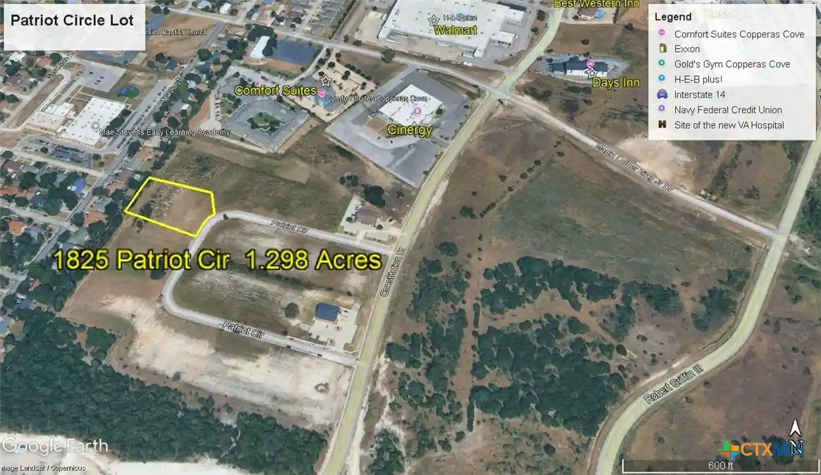 Land for sale at 1825 Patriot Cir, Copperas Cove, TX 76522 | MLS# 621253