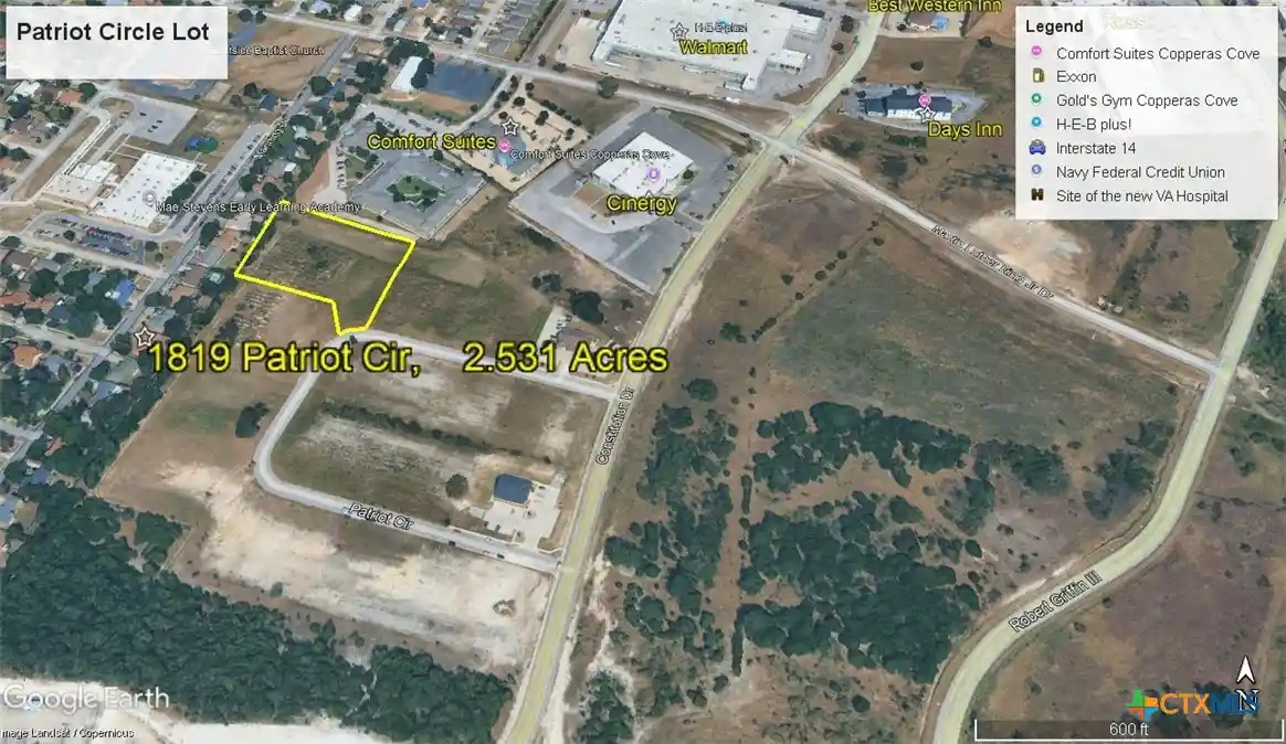 Land for sale at 1819 Patriot Cir, Copperas Cove, TX 76522 | MLS# 621257