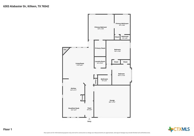 Photo 1 of Single family home for sale at 6303 Alabaster Dr, Killeen, TX 76542 | MLS# 625720 | Listing updated on 2026-09-28
