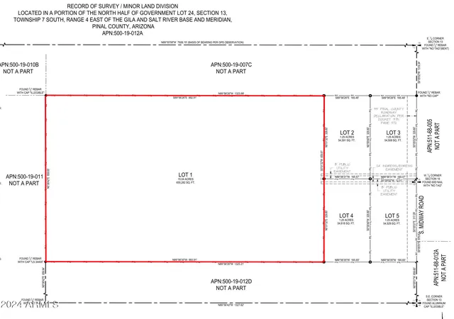 2nd image of Lot 1 S Midway (west) Rd #1, Casa Grande, AZ 85193 | MLS# 6679284