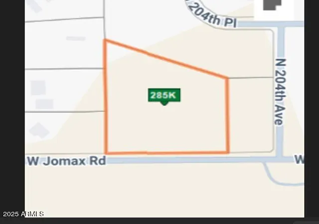 Photo 1 of Land for sale at 26632 N 204th Ave, Wittmann, AZ 85361 | MLS# 6880269 | Listing updated on 2026-07-20