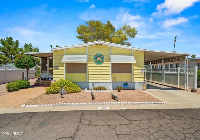 Photo 1 of Manufactured home for sale at 201 S Greenfield Rd #330, Mesa, AZ 85206 | MLS# 6888915 | Listing updated on 2026-08-24