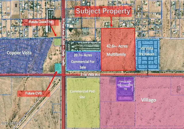 Photo 2 of Land for sale at E Of Val Vista Blvd & N Pinal Ave, Casa Grande, AZ 85122 | MLS# 6893375 | Listing updated on 2026-07-01