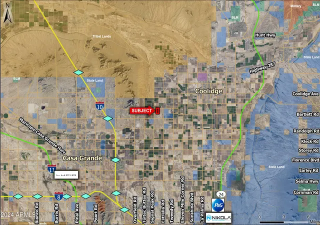 Photo 3 of Land for sale at 0000 W Woodruff Rd, Coolidge, AZ 85128 | MLS# 6911262 | Listing updated on 2026-08-18