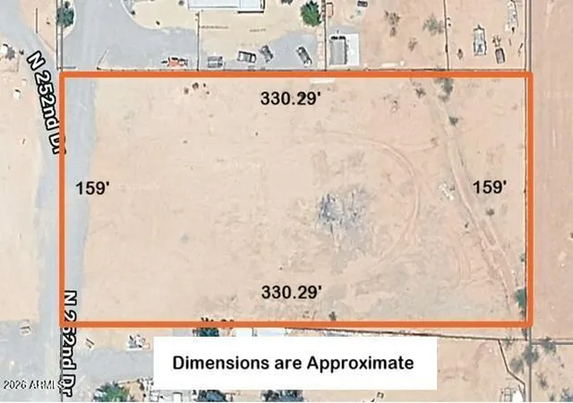 Photo 2 of Land for sale at Xxx N 252nd Drive, Wittmann, AZ 85361 | MLS# 6971269 | Listing updated on 2026-08-20