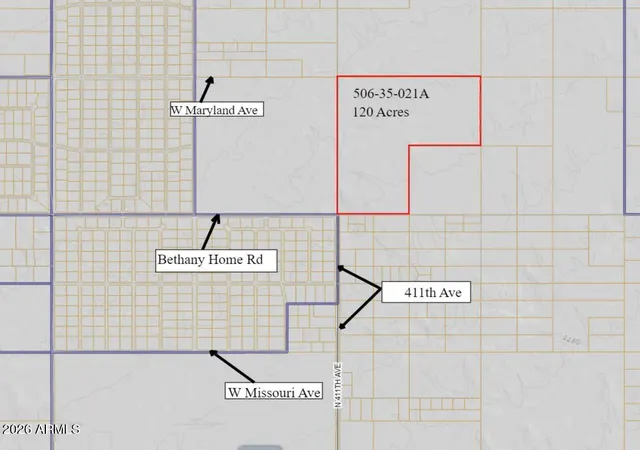 Photo 1 of Land for sale at 6443 N 411th Avenue #0, Tonopah, AZ 85354 | MLS# 6977696 | Listing updated on 2026-07-13