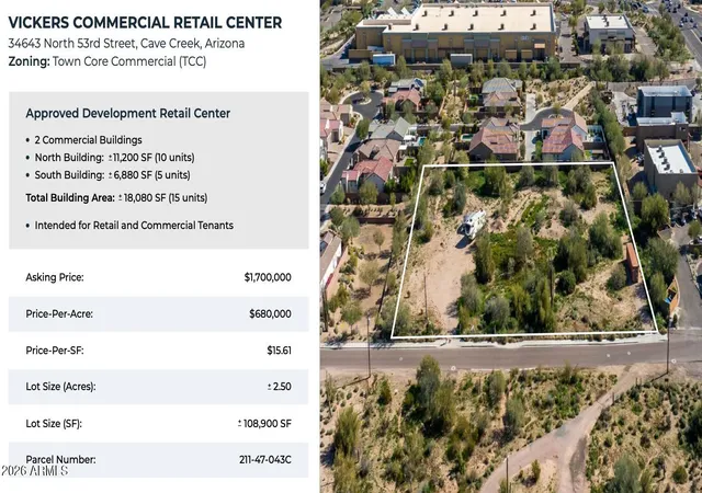 Photo 2 of Land for sale at 34643 N 53rd Street, Cave Creek, AZ 85331 | MLS# 6996186 | Listing updated on 2026-08-31