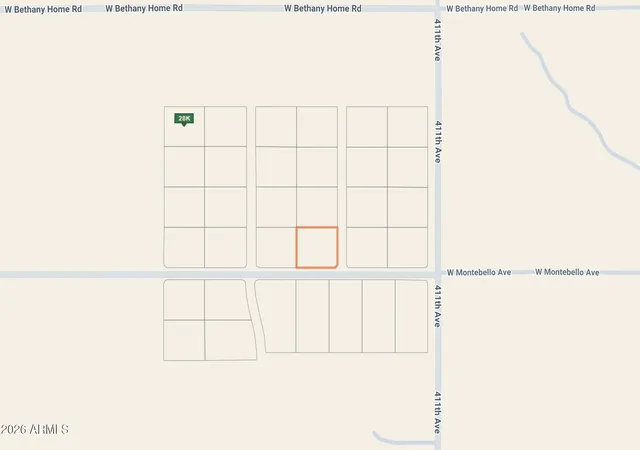 Photo 2 of Land for sale at 0 W Montebello Ave #-468, Tonopah, AZ 85354 | MLS# 7014426 | Listing updated on 2026-10-27