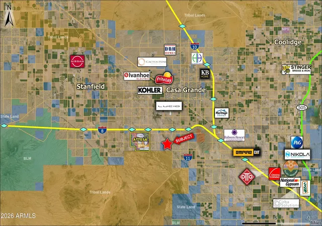 Photo 3 of Land for sale at 0 S Burris Rd, Casa Grande, AZ 85193 | MLS# 7018455 | Listing updated on 2026-07-31