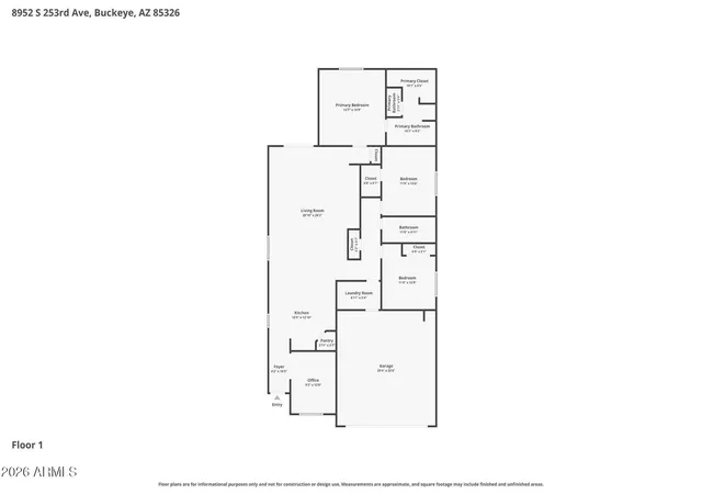 Photo 4 of Single family home for sale at 8952 S 253rd Avenue, Buckeye, AZ 85326 | MLS# 7021199 | Listing updated on 2026-09-10