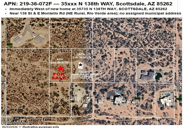 Photo 4 of Land for sale at 35___ N 138th Way #APN 219-36-072F, Scottsdale, AZ 85262 | MLS# 7031880 | Listing updated on 2026-09-07