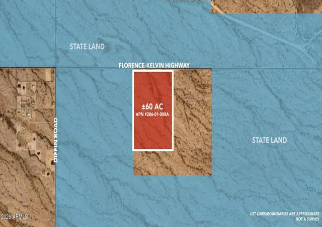 1st image of +/ 60acres E Florence Kelvin Hwy, Florence, AZ 85132 | MLS# 7036817