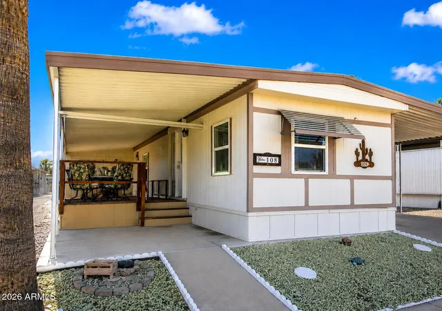 Photo 2 of Manufactured home for sale at 9828 E Pueblo Ave #108, Mesa, AZ 85208 | MLS# 7038055 | Listing updated on 2026-09-09