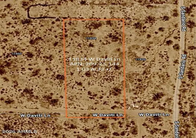 Photo 2 of Land for sale at 11834 W Daviti Ln, Tucson, AZ 85736 | MLS# 7038867 | Listing updated on 2026-06-08