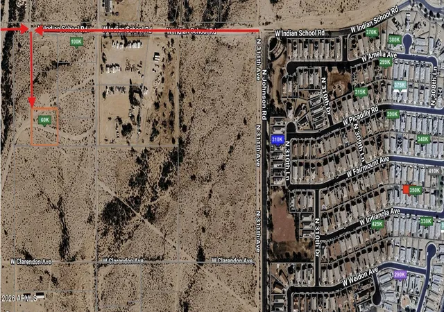 Photo 1 of Land for sale at 315th & Ave Indian School Rd #Parcel 4, Tonopah, AZ 85354 | MLS# 7046981 | Listing updated on 2026-10-07