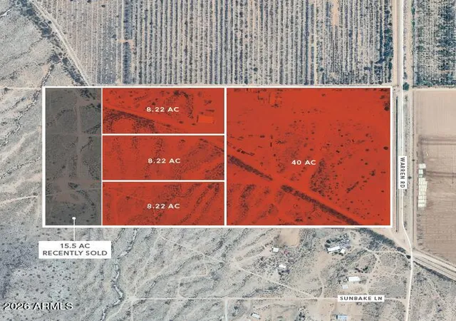 Photo 2 of Land for sale at 00000 Warren Rd, Maricopa, AZ 85139 | MLS# 7048063 | Listing updated on 2026-10-22