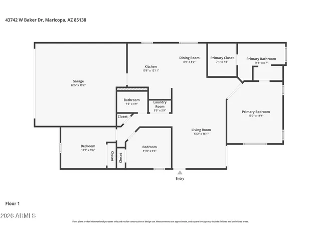 Photo 3 of Single family home for sale at 43742 W Baker Dr, Maricopa, AZ 85138 | MLS# 7048283 | Listing updated on 2026-09-11