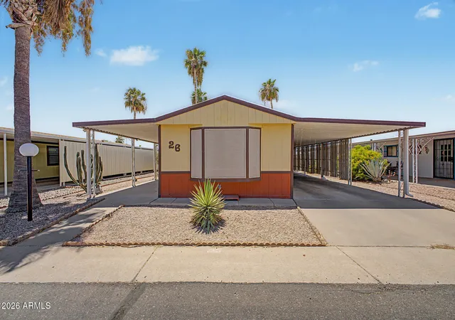 Photo 1 of Manufactured home for sale at 834 S Meridian Rd #26, Apache Junction, AZ 85120 | MLS# 7050424 | Listing updated on 2026-10-28