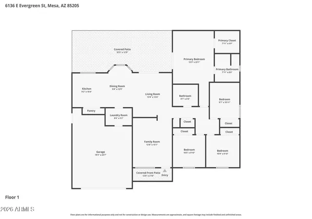 Photo 4 of Single family home for sale at 6136 E Evergreen St, Mesa, AZ 85205 | MLS# 7053386 | Listing updated on 2026-10-19