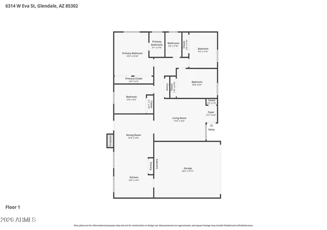 Photo 4 of Single family home for sale at 6314 W Eva St, Glendale, AZ 85302 | MLS# 7053459 | Listing updated on 2026-07-29