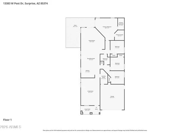 Photo 22 of Single family home for sale at 13383 W Post Dr, Surprise, AZ 85374 | MLS# 7055146 | Listing updated on 2026-09-17