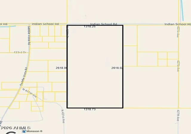 Photo 1 of Land for sale at 0 W Indian School Rd & 428th, Tonopah, AZ 85354 | MLS# 7055894 | Listing updated on 2026-07-24