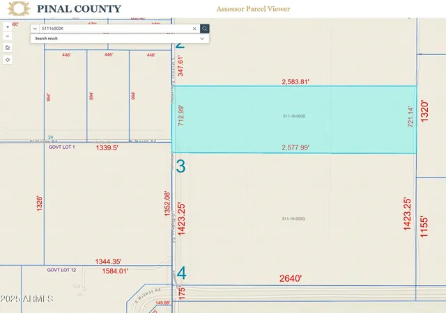 Photo 3 of Land for sale at 0 E Midway Rd #G & K, Casa Grande, AZ 85193 | MLS# 7060255 | Listing updated on 2026-07-30