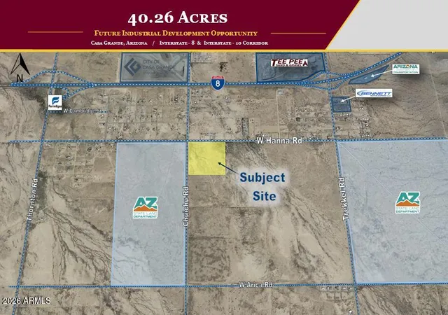 Photo 2 of Land for sale at 001 Se Hanna Rd, Casa Grande, AZ 85193 | MLS# 7064799 | Listing updated on 2026-08-10