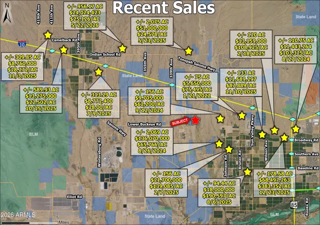 Photo 2 of Land for sale at 0 E 331st Avenue, Buckeye, AZ 85326 | MLS# 7065143 | Listing updated on 2026-08-11