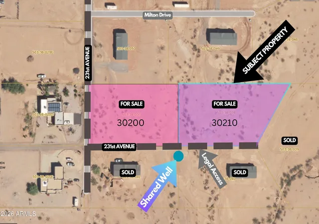 Photo 2 of Land for sale at 30223 N 231st Avenue, Wittmann, AZ 85361 | MLS# 7067107 | Listing updated on 2026-09-02