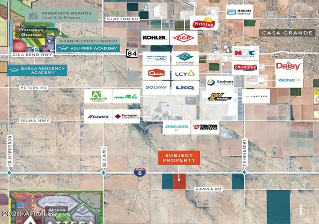 Photo 2 of Land for sale at 0000 E Hanna Rd, Casa Grande, AZ 85193 | MLS# 7068280 | Listing updated on 2026-08-18