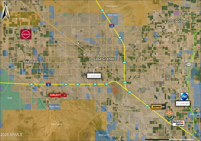 Photo 3 of Land for sale at 0 W Arica Rd #0, Stanfield, AZ 85172 | MLS# 7068341 | Listing updated on 2026-08-19