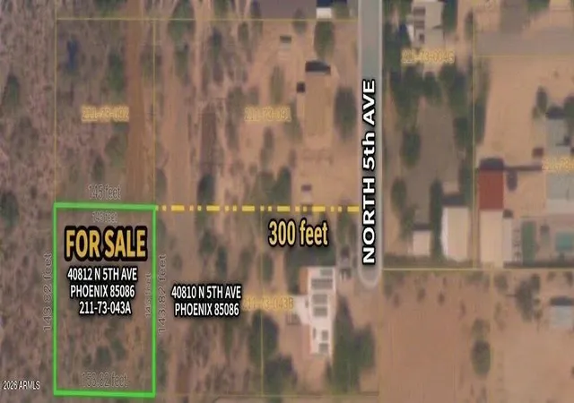 Photo 1 of Land for sale at 40720 N 6th Avenue, Phoenix, AZ 85086 | MLS# 7073525 | Listing updated on 2026-10-27