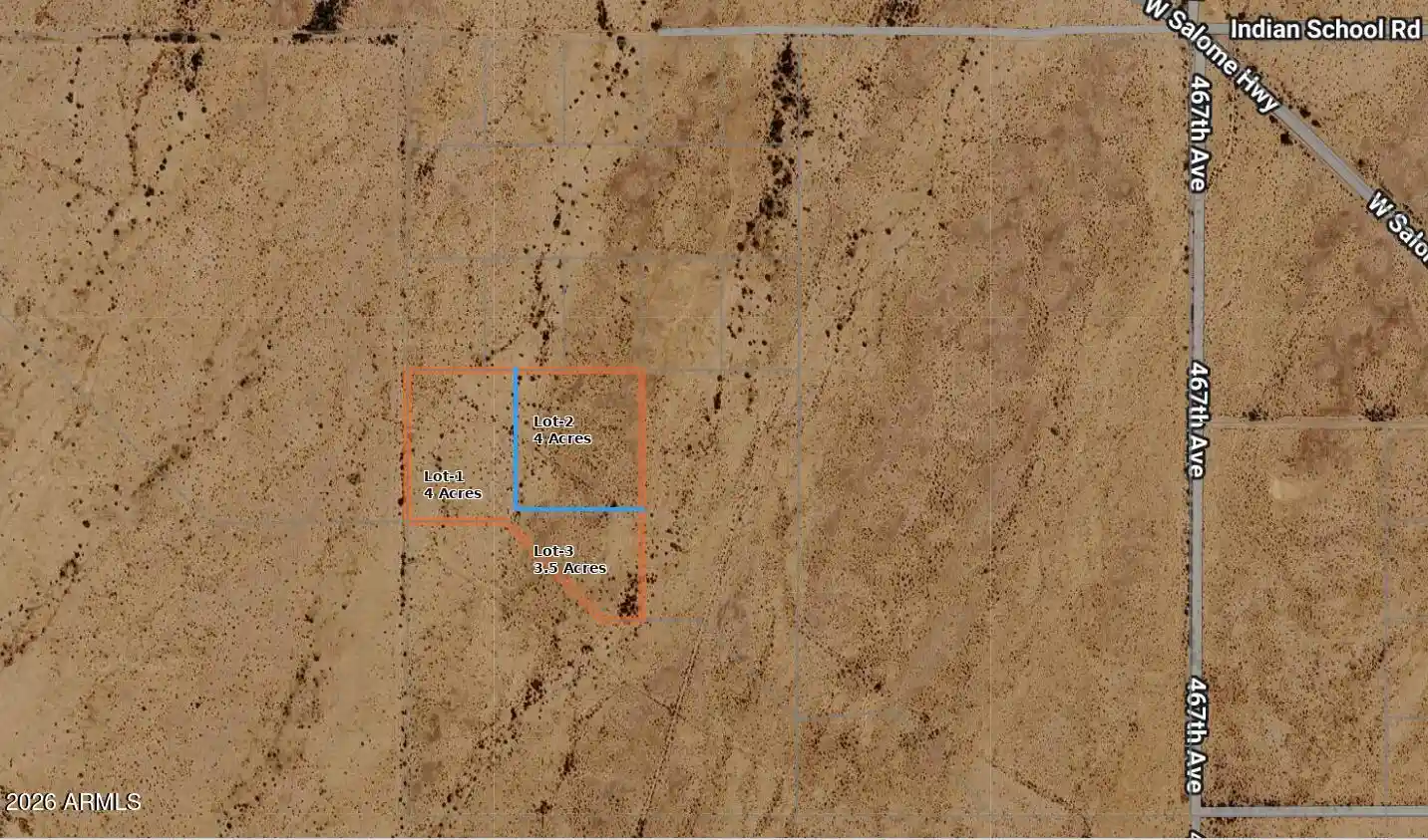 Photo 1 of Land for sale at 467th W Salome Hwy #Lot 3, Tonopah, AZ 85354 | MLS# 7084604 | Listing updated on 2026-09-24