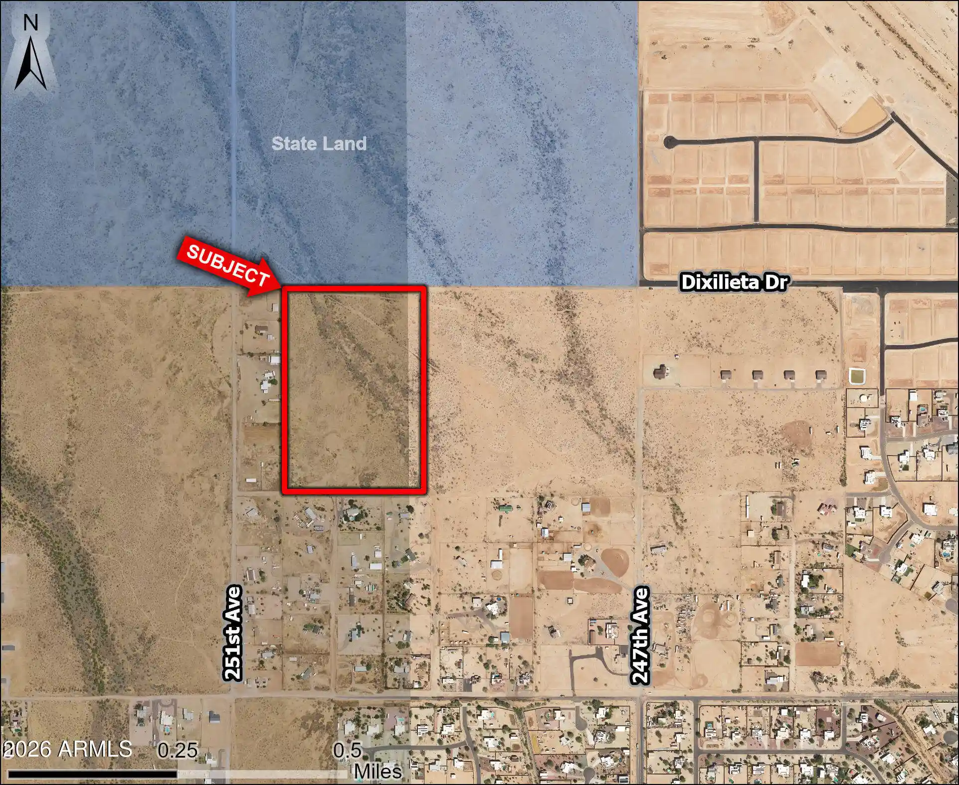 Photo 1 of Land for sale at Xxxxx W 247th Avenue, Wittmann, AZ 85361 | MLS# 7089503 | Listing updated on 2026-10-05