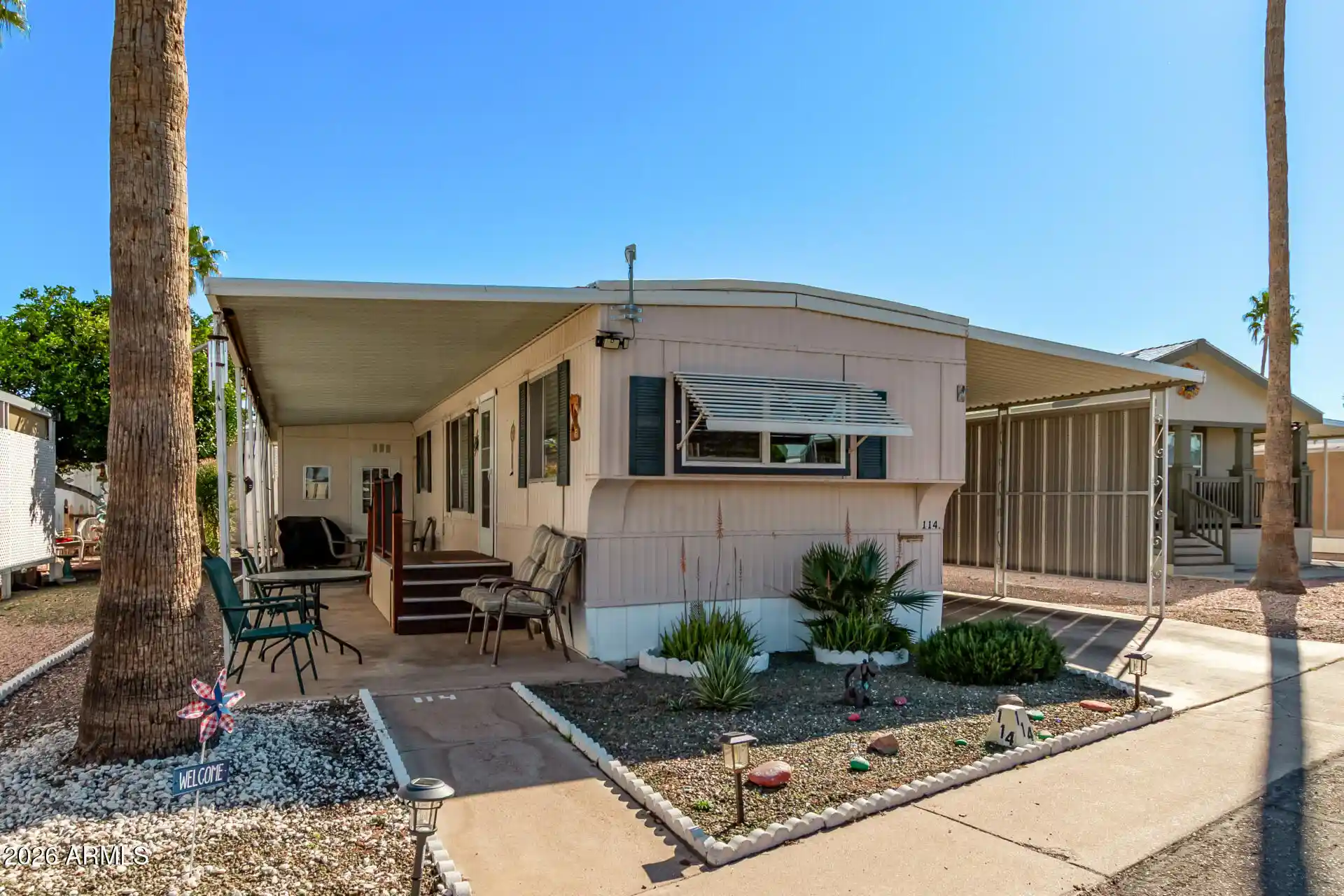 Photo 1 of Manufactured home for sale at 11425 E University Dr #114, Apache Junction, AZ 85120 | MLS# 7091933 | Listing updated on 2026-10-11