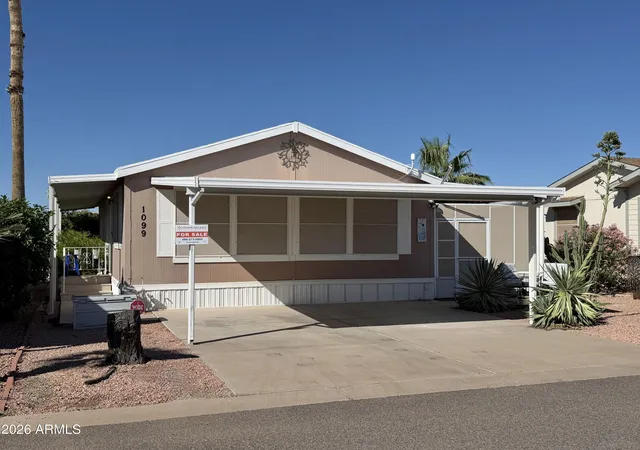 Photo 1 of Manufactured home for sale at 10936 E Apache Trl #1099, Apache Junction, AZ 85120 | MLS# 7092699 | Listing updated on 2026-10-29