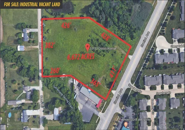 Photo 1 of Land for sale at 53153 Gratiot Ave, Chesterfield, MI 48051 | MLS# 58031386555 | Listing updated on 2026-06-08