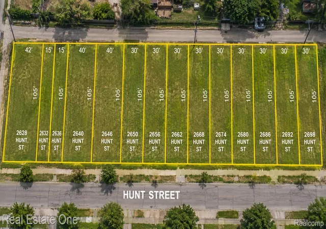 Photo 1 of Land for sale at 2628 Hunt St, Detroit, MI 48207 | MLS# 20230082497 | Listing updated on 2026-07-30