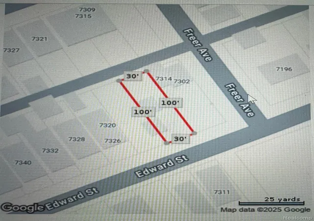 2nd image of 7314 Edward St, Detroit, MI 48210 | MLS# 20250003048