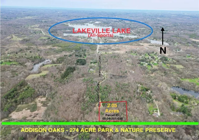 Photo 1 of Land for sale at 205 Acres Vl   Knights Bridge Rd, Addison Township Oakland, MI 48367 | MLS# 20251013484 | Listing updated on 2026-05-18