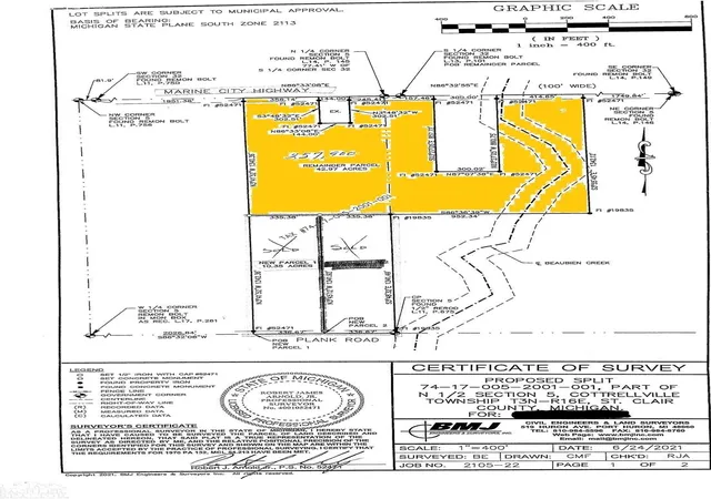 Photo 3 of Land for sale at Vacant Marine City Hwy, Cottrellville Township St Clair, MI 48039 | MLS# 58050183791 | Listing updated on 2026-07-30