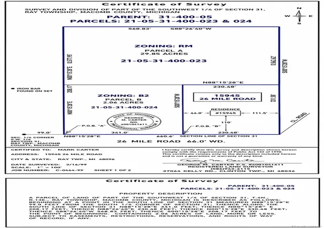 Photo 1 of Land for sale at 000 26 Mile Rd, Ray Township Macomb, MI 48096 | MLS# 20251041254 | Listing updated on 2026-07-06