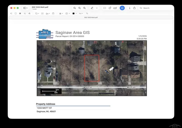 Photo 3 of Land for sale at 1333 Mott St, Saginaw, MI 48601 | MLS# 61050196957 | Listing updated on 2026-08-03