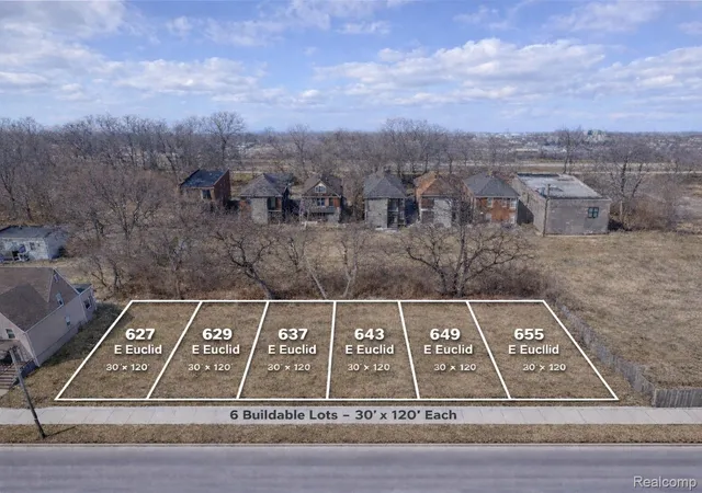 Photo 1 of Land for sale at 643 E Euclid St, Detroit, MI 48202 | MLS# 20261011705 | Listing updated on 2026-07-06