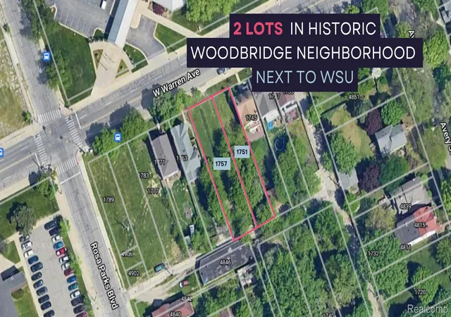 Photo 1 of Land for sale at 1751 W Warren Ave, Detroit, MI 48208 | MLS# 20261023626 | Listing updated on 2026-07-22