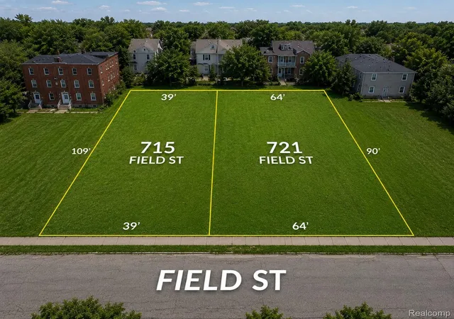 Photo 1 of Land for sale at 715 Field St, Detroit, MI 48214 | MLS# 20261031128 | Listing updated on 2026-07-06