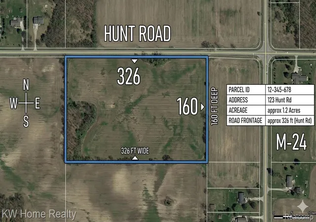 Photo 3 of Land for sale at Hunt Road, Mayville, MI 48744 | MLS# 20261039684 | Listing updated on 2026-08-22